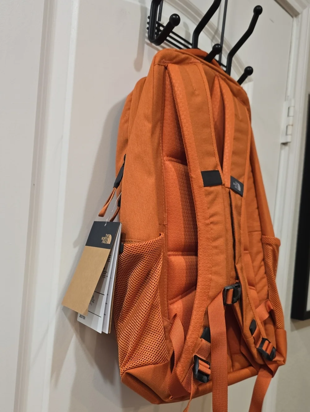 The North Face Jester Backpack- Iron Bronze Dark Heather/Papaya